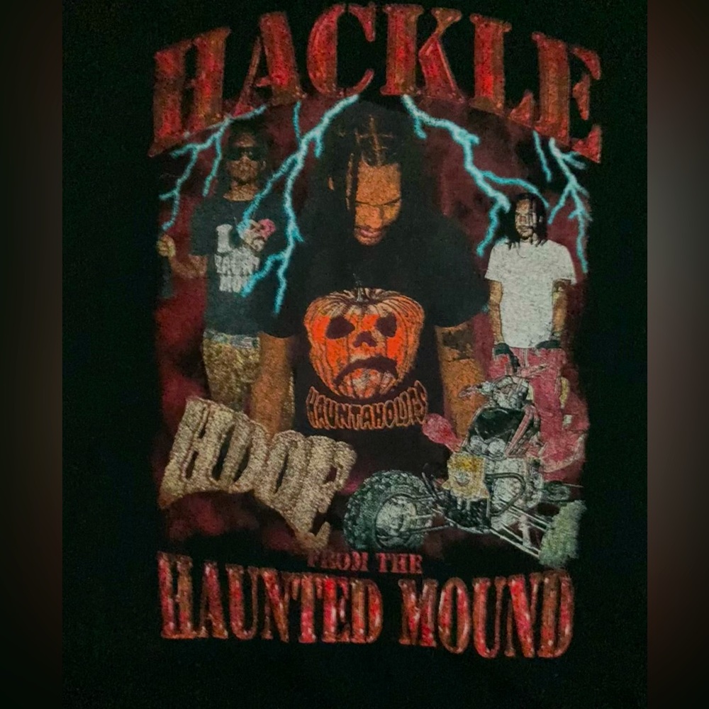 hackle down haunted mound shirt